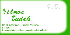 vilmos dudek business card